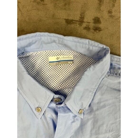 Columbia Mens PFG Short Sleeve Fishing Shirt Sz M‎ Blue NWT Ole Buddy Charters - Picture 3 of 5